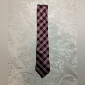 Banana Republic Purple and Black Checkered Tie